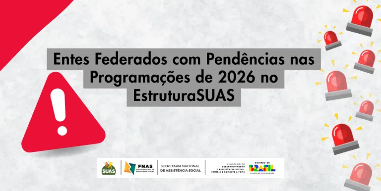 Entes Federados com Pendências nas Programações de 2026 no EstruturaSUAS